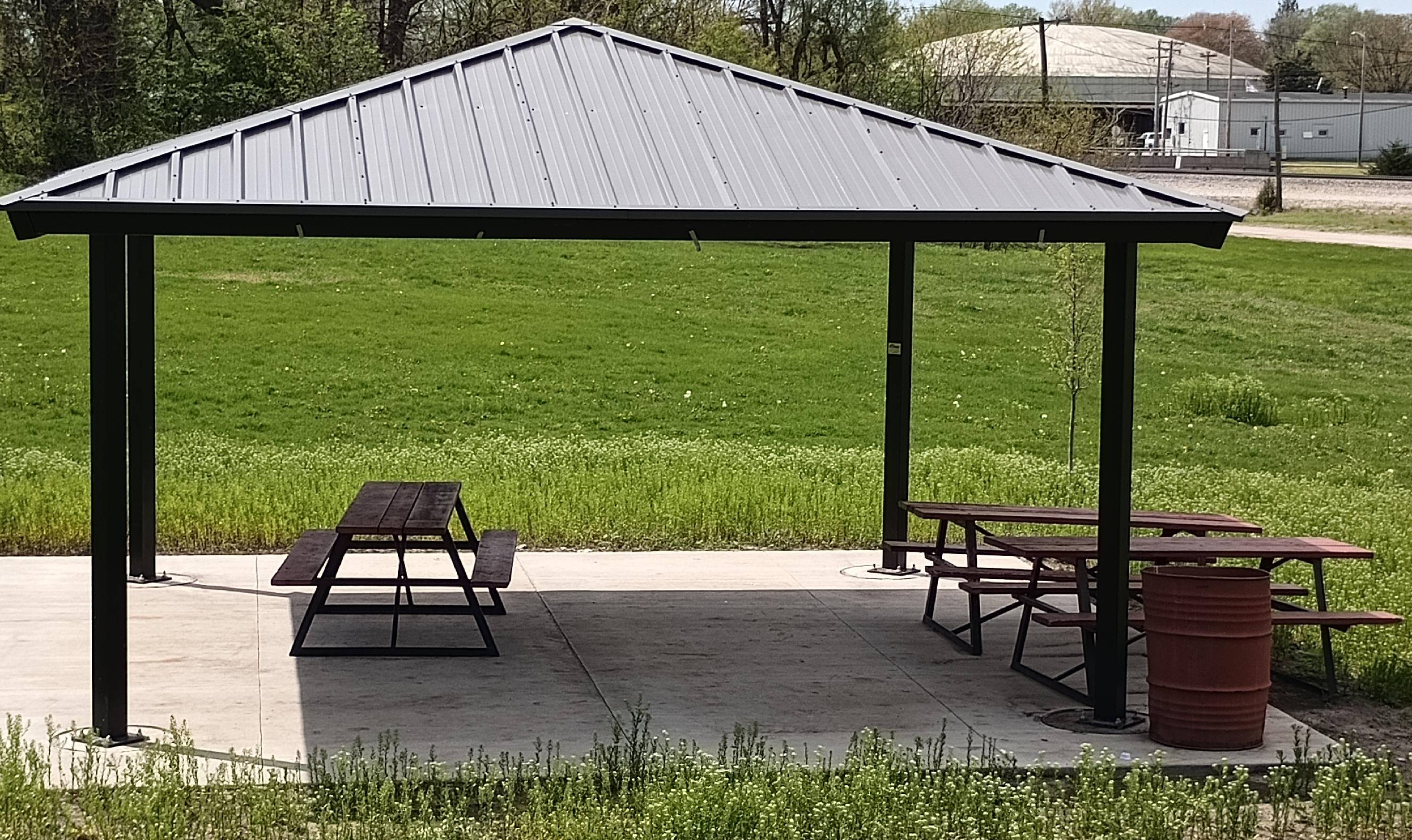 picnic shelter in a park